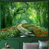 Beautiful Natural Forest Printed Large Tapestry Stone Landscape Wall Hanging Blanket Tropical Tree Tapestries Room Home Decor