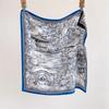 70Cm Print Twill Silk Women Hijab Female Foulard Headband Bandana Luxury  Square Scarf Design Double Side Shawl Wrap