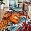 Charizard VS Blastoise Pattern Rug, Indoor/Outdoor Mat, for Picnic, Gameroom, Bedroom, Office, Living Room, Home Decor Carpet, Birthday Gift