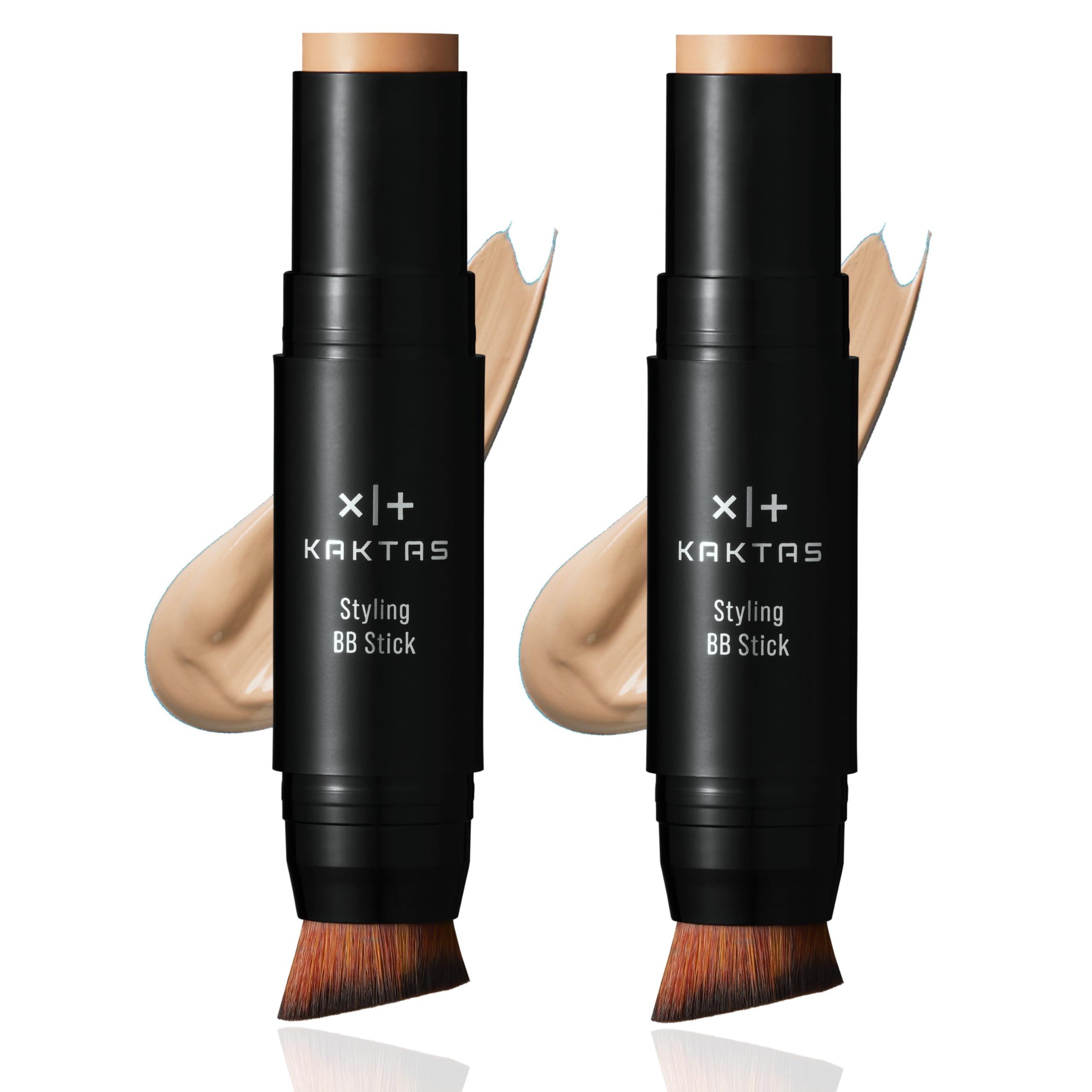 KAKTAS BB Stick Brush - Men s BB Cream Concealer for Stubble, Pores, Acne, Dark Circles, UV Protection, and Shine Control (2 pieces)