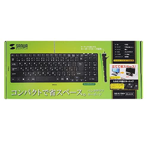 Sanwa Supply USB Slim Keyboard with Pantograph Numeric Keypad Black SKB-SL17BKN