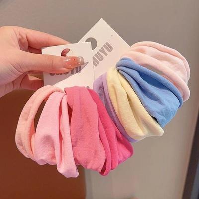 4 Pièces Super Doux Élastique Corde à Cheveux Large Haute Élasticité Élastique à Cheveux Cordes Liens Coiffure Filles Enfants Femmes Accessoires pour Cheveux