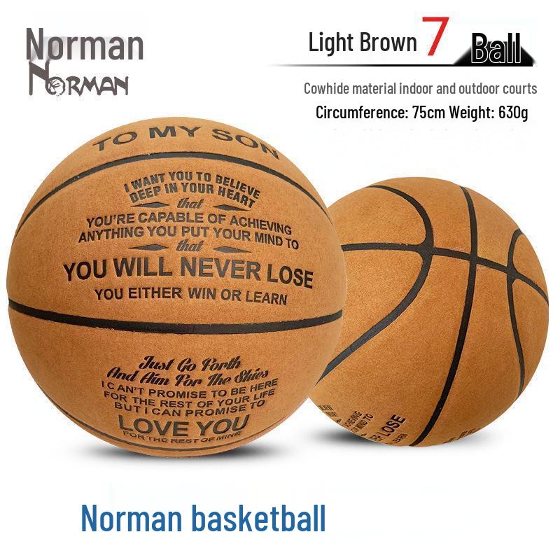 Nuorman Official Cowhide Indoor/Outdoor Basketball