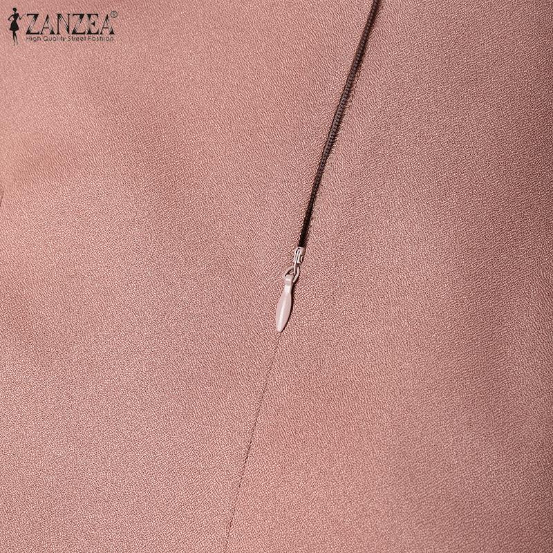 ZANZEA Dámská ležérní halenka s kulatým výstřihem a 3/4 rukávy