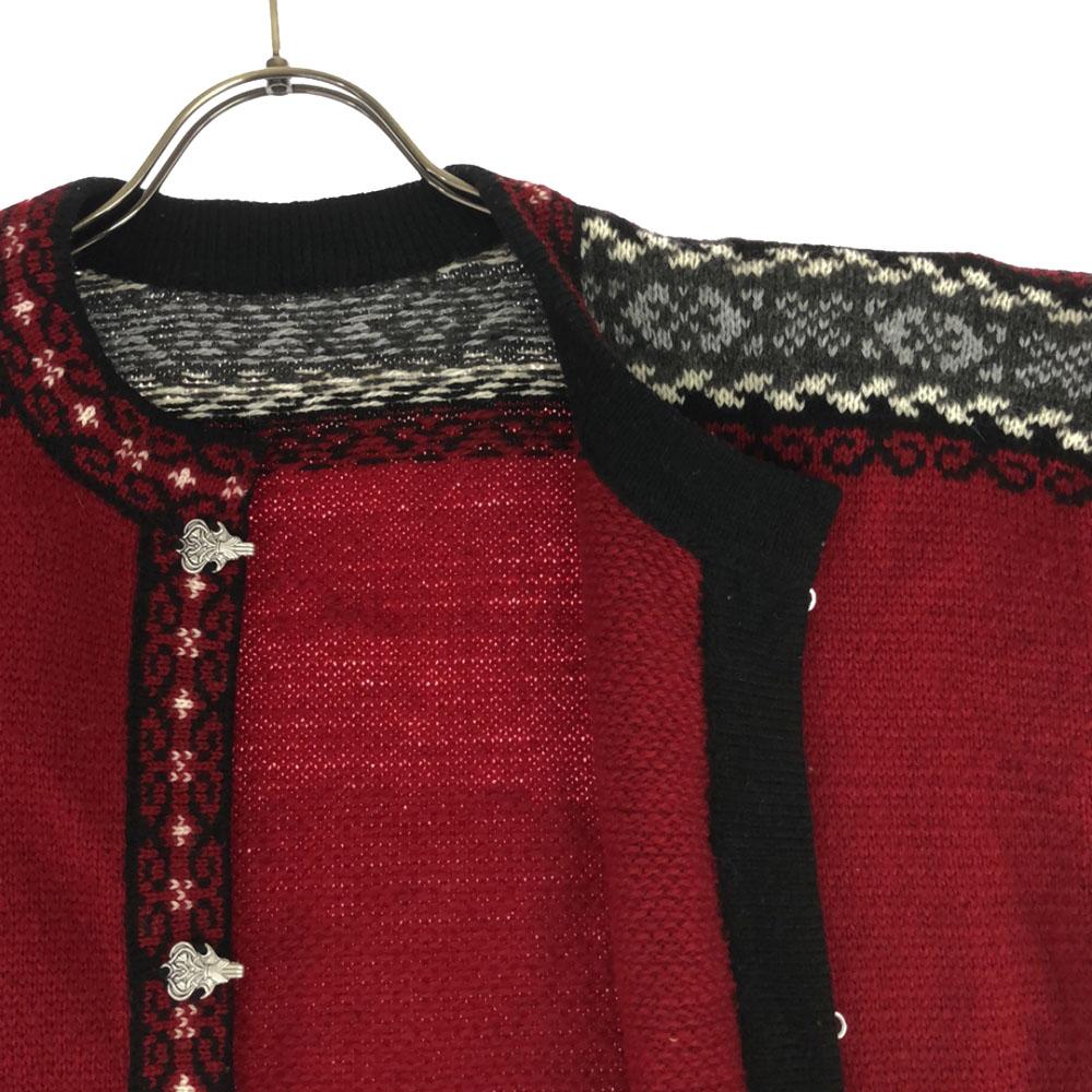 OLD 90s Tyrone Carcardigan Knit Jacket Red Women Used