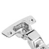 2Pcs Cabinet Hinges Stainless Steel 2.0mm Thick Thicken Base Electroplating Bright Wardrobe Hinge for Kitchen Bathroom