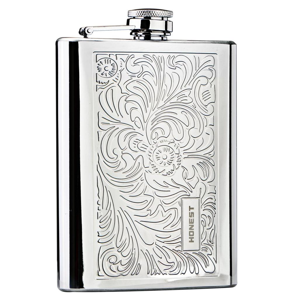 Honest Skittles Bottle 8oz Whiskey Portable Bottle Hip Flask Arabesque Pattern [Item]