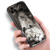 Animal Lion Black Silicone Phone Case For Xiaomi Redmi 7A 8A 9A 10A 11A 9C 10C 12C 13C 11 Prime A1 A2 Plus 12 4G Note 9T 12R