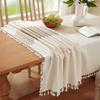 Nordischer Bestseller Imitation Baumwolle und Leinen Tischdecke Weihnachten Jacquard Retro Blume Fransen Tischdecke Couchtisch Tischdecke Abdeckung Handtuch Tuch