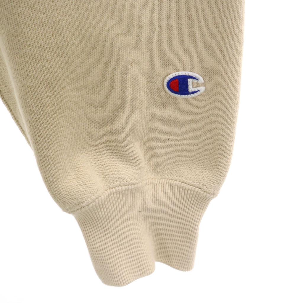 Champion Long sleeve Reverse weave Sweatshirts L beige Back brushed Women Used