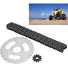 T8F Front and Rear Sprocket Chain,Steel Motor Chain Sprocket Set for Modified Karts ATVs and Mini Motorcycles E Conversion Accessories