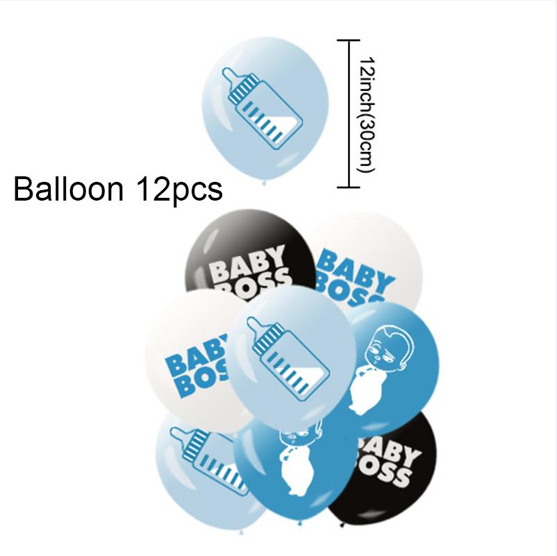 Baby B-BOSSED Birthday Theme Birthday Party Decoration Backdrop Family Cup Plate Napkin Balloons Baby Shower Supplies Kid Gift