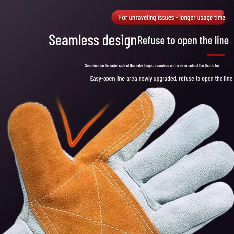 Extended Wrist Heat-Resistant Welder Gloves