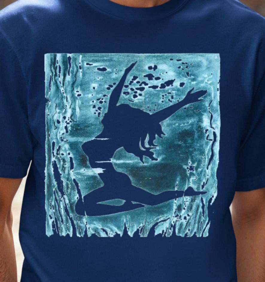 Water Dancer Silhouette T-shirt | Ocean and Beach Lover Tee, Mermaid Shirt S