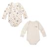 Withorganic Organic Cotton Newborn Bodysuit 2-Piece Set - Tiger Friend + Basic