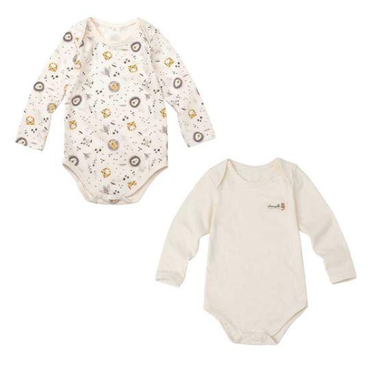 Withorganic Organic Cotton Newborn Bodysuit 2-Piece Set - Tiger Friend + Basic