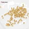 14K Gold Plated Round Spacer Beads For Jewelry Making DIY Making Bracelet Necklace Ball Beads Wholesale