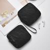 Bärbar påse för mensskydd Vattentät Stor kapacitet Myntplånbok Förvaring för hörlurar och datakablar Multifunktionell sminkväska