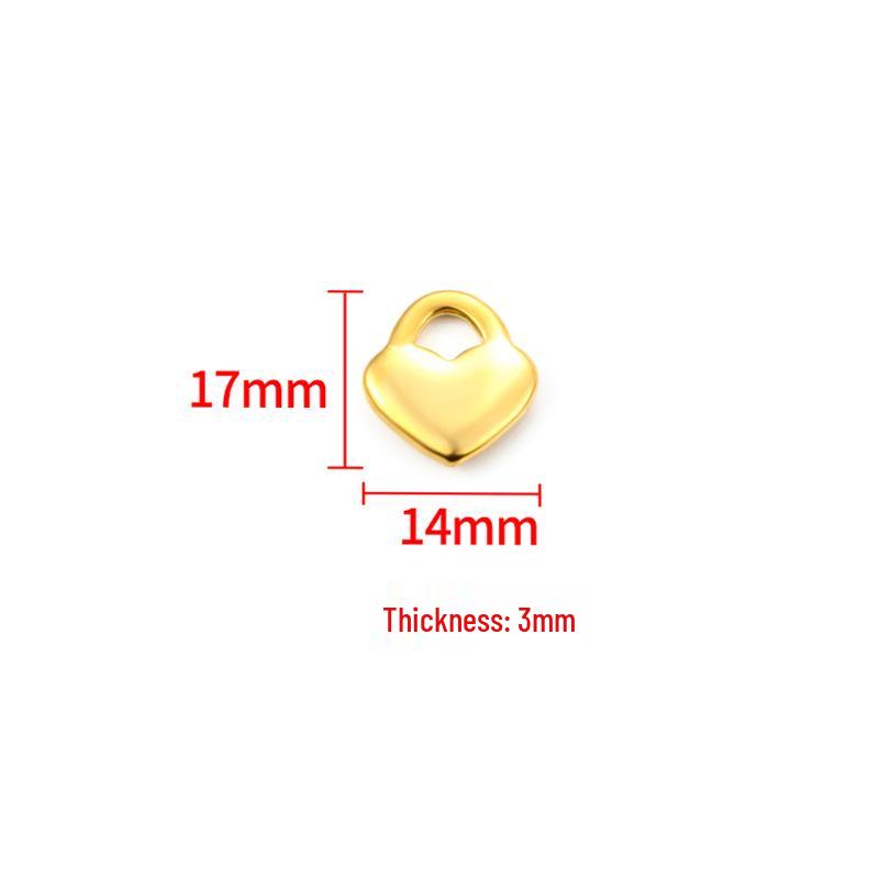 Stainless Steel Heart Lock Pendant for DIY Necklaces & Bracelets - Couple's Fashion Accessory