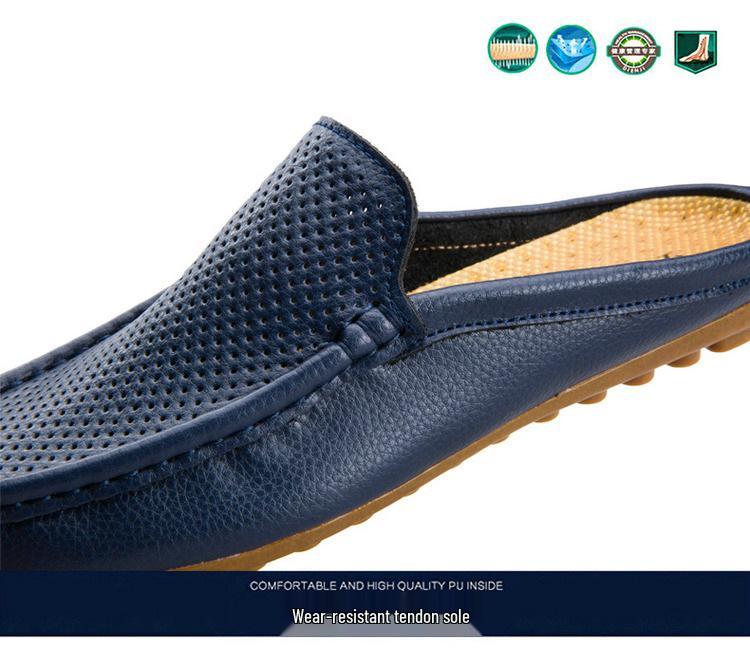 Herren Übergröße Geschlossene Zehenpartie Outdoor-Sandalen: Atmungsaktive & Modische Sommer-Slip-Ons