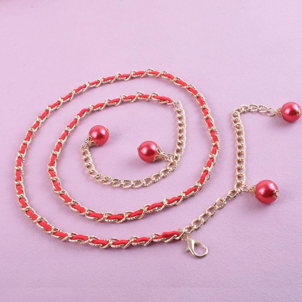 Adjustable Leather Metal Chain Belt Metal Hook Chain Waistband Waist Chain Waist Decoration