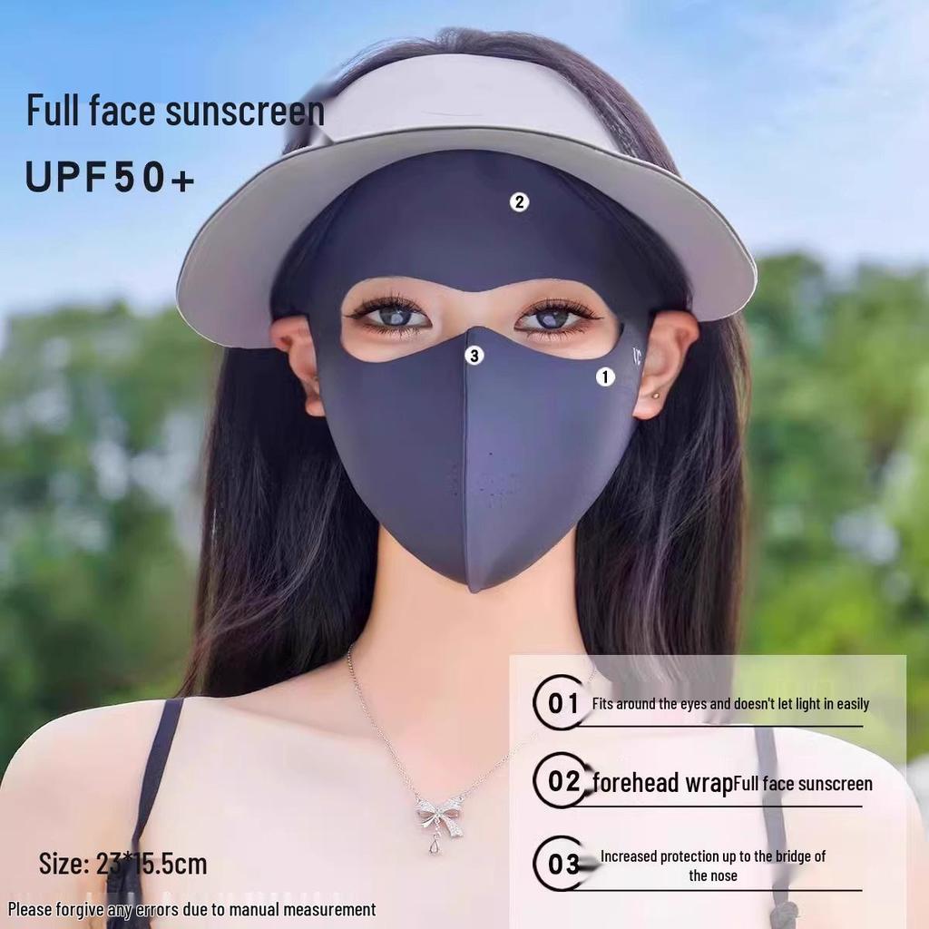 2025 Full Facekini: High-Value UV Protection Mask, Breathable & Eye Corner Shield for Summer