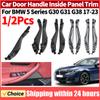 For BMW 5 Series G30 G31 G38 17-23 Car Door Handle Inside Panel Trim Left Right Door Pull Handle Carbon Fiber Car Door Pull Grab