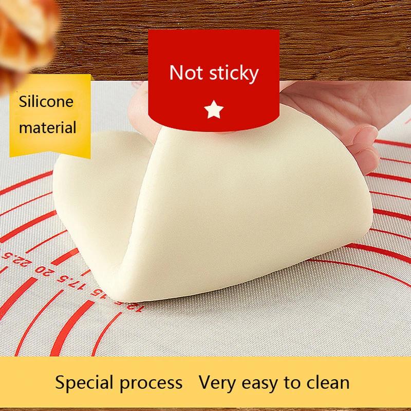 Non-Stick Silicone Baking Mat with Graduated Scale Dough Rolling Mat Pizza Dough Maker Kitchen Cooking Grill Gadgets Bakeware