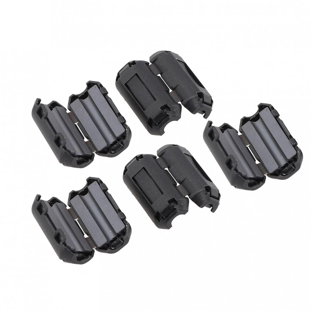 5Pcs 3.5/5/7/9/13mm Toroidal Core Ferrite Bead Clip Choke RFI Noise Filter Clip