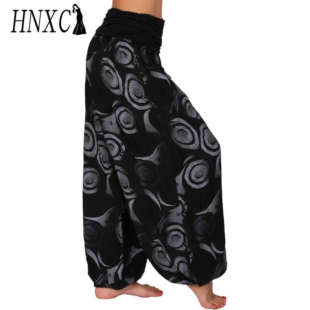 

HNXC 15 цветов Женские повседневные брюки с эластичной талией больших размеров с принтом Длинные прямые свободные штаны гаремного типа XXXXXL чёрный