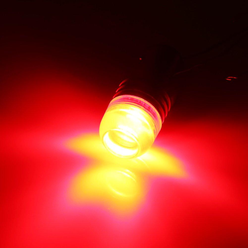 2 st Röda Bilbakljusmonteringar 1157 2357 Stroboskopiskt Blinkande LED-projektorlampa för