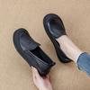Soft surface soft sole handmade women's shoes comfortable foot flat sole single shoes casual leather shoes