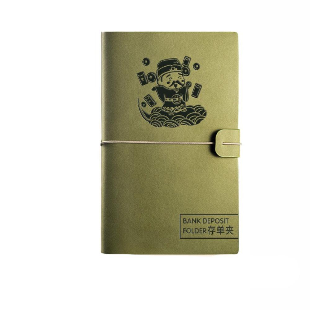 

ПУ кожаный денежный бюджетный блокнот многоразовые сбережения проблемы Notbook планировщик счетов папка подарки зелёный