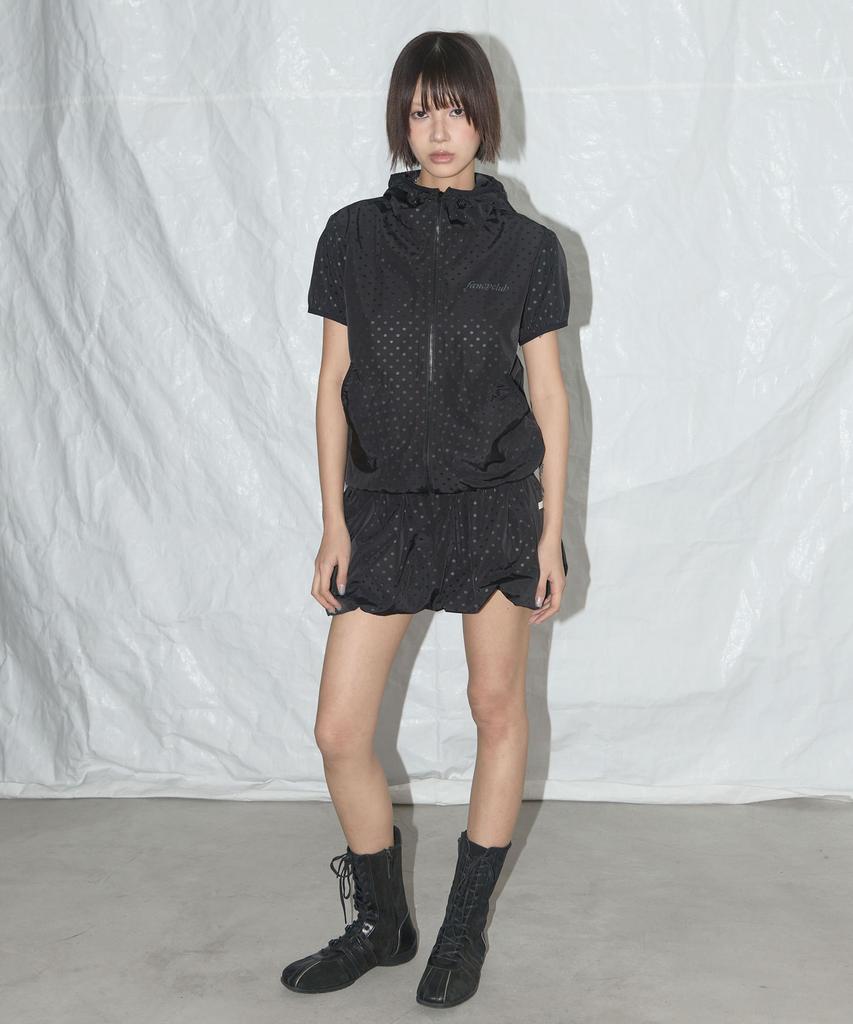 Fancy Club Dot Balloon Mini Skirt (Black)_F25Qd895