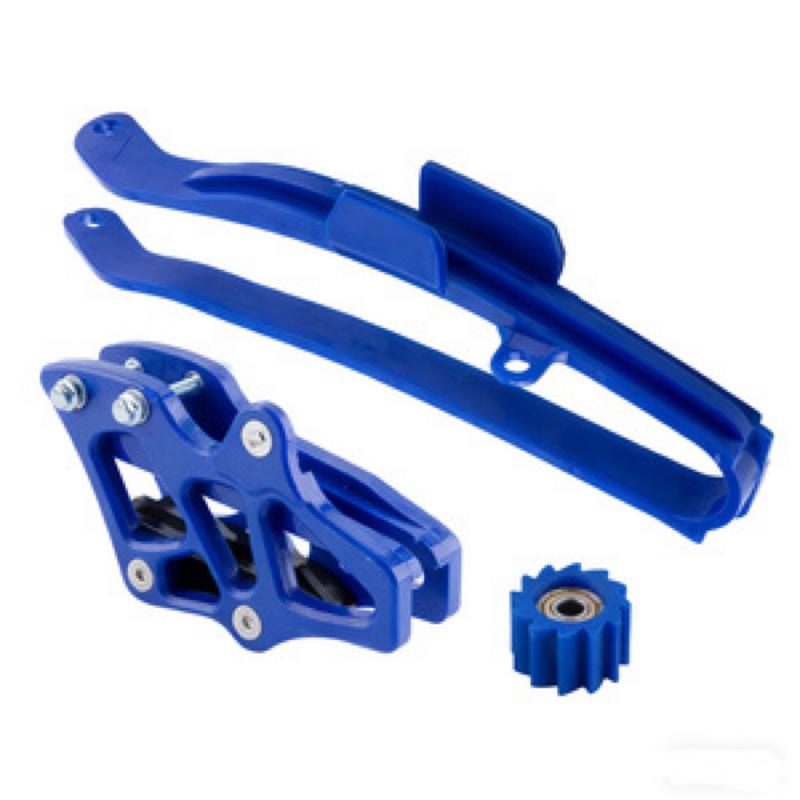 Motorcycle Blue Plastic Chain Guide & Slider Kit Direct Fit For Yamaha YZ450F YZ250F YZ125 Motocross Dirt Bike Accessories