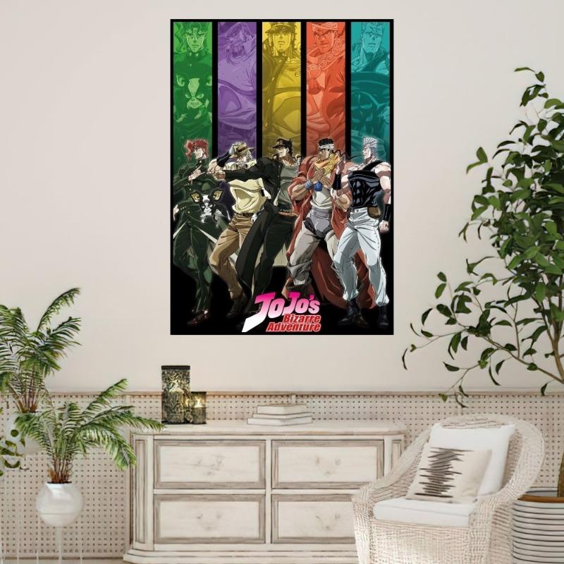 Anime JoJos Bizarre Adventure Poster Prints Wall Sticker Painting Bedroom Living Room Decoration Office Home Self Adhesive