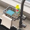 Huxiansen Kitchen Faucet Storage Rack, Dishwashing Sink Rack, Sponge Brush Cloth Storage Rack, Kitchen Utensil Organizer