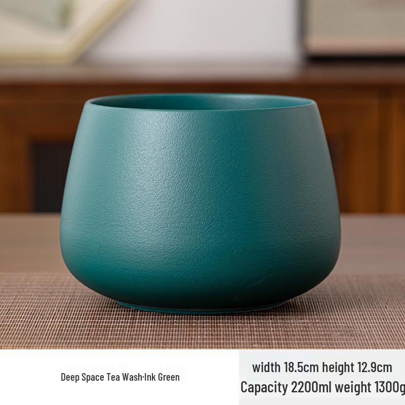 Jian Shui Ceramic Tea Waste Bowl & Brush Set