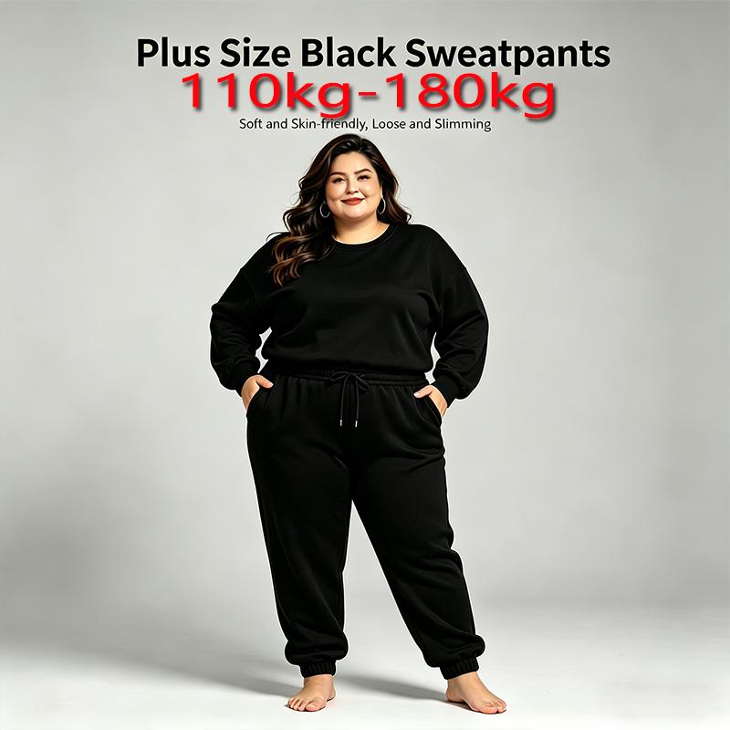 Plus Size Baggy Sweatpants 8XL 10XL 12XL Sportswear Elastic Waist Casual Pants Black Cotton Joggers Trousers Male Clothing