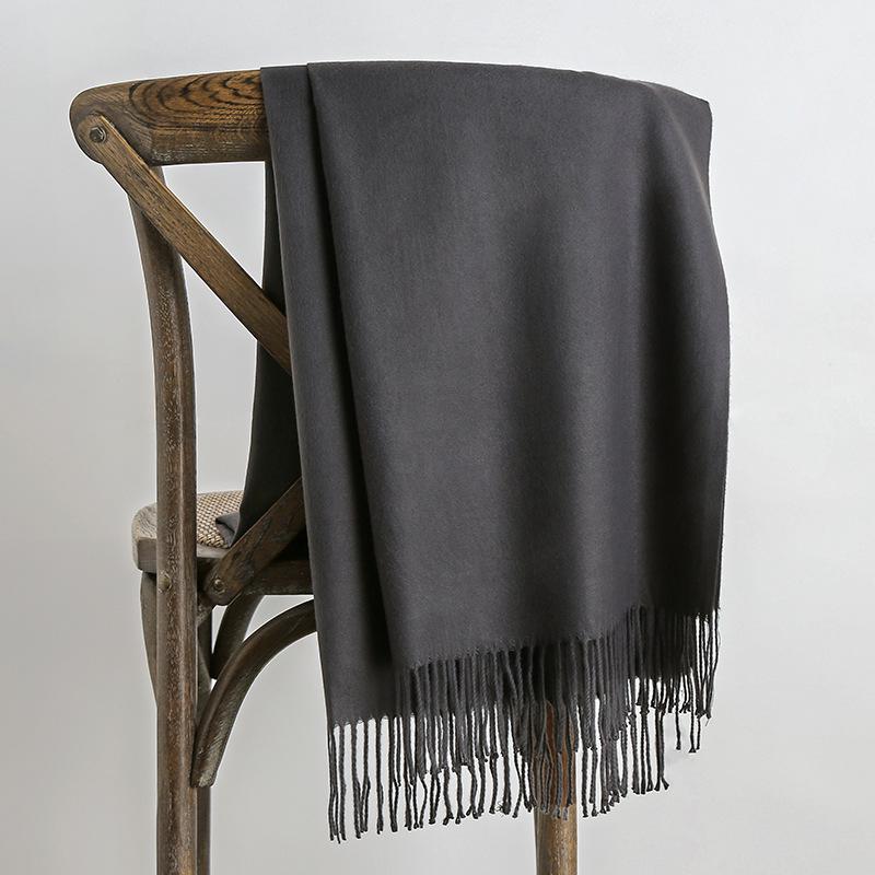 Women's Bright Red Imitation Cashmere Scarf: Warm Autumn/Winter Shawl and Neck Warmer