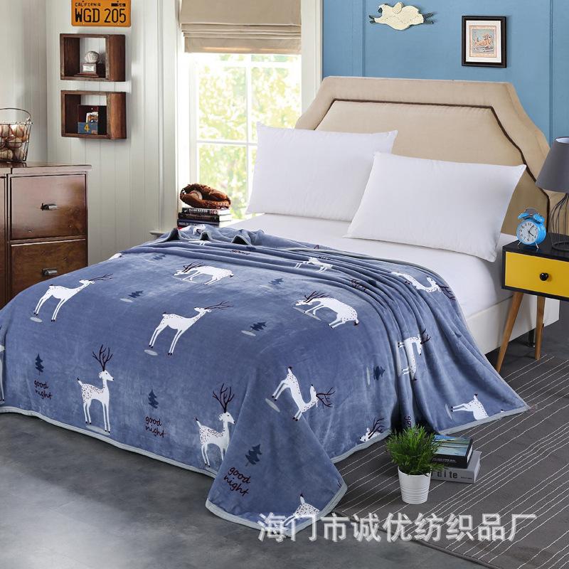 Autumn and Winter Printed Thick Coral Fleece Blanket, Falei Fleece Blanket, Cross-border Flannel Blanket
