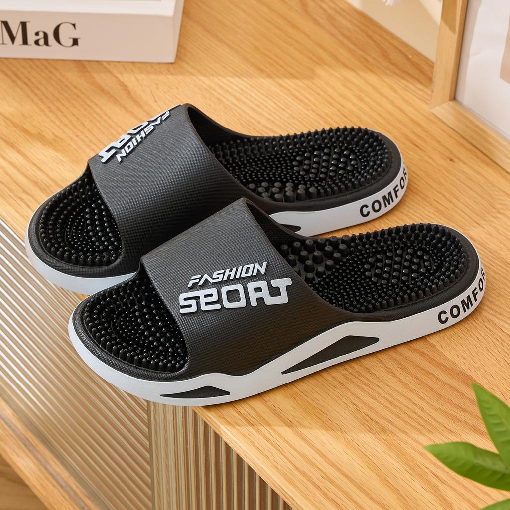 Men Massage Slippers Flat Casual Slides Comfortable Non-slip Men Slippers