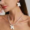 Delicate Ceramic Charm Necklace With Soft Nylon Tie For All Day Comfort
