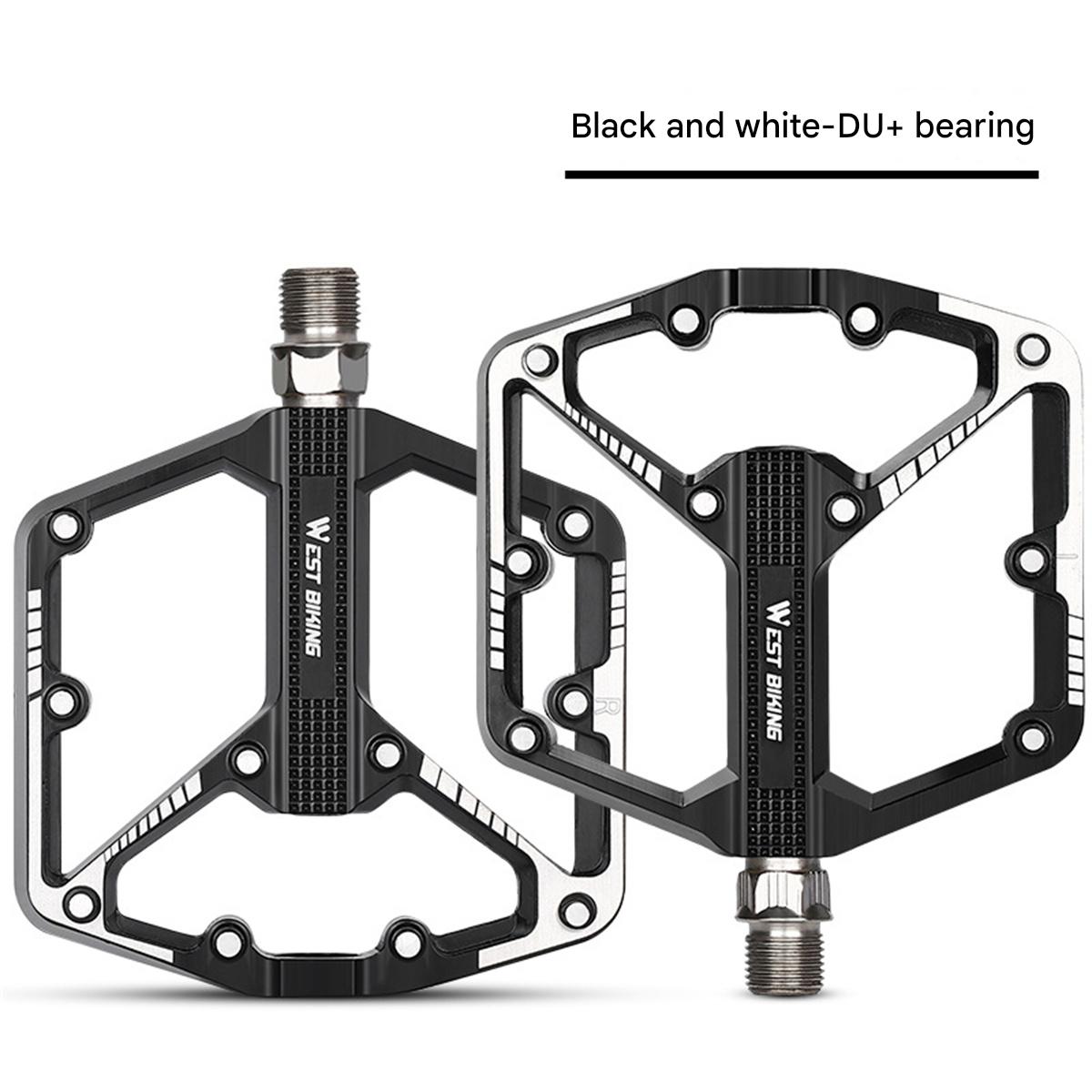 

1 pair of West Rider bicycle pedals double DU aluminum alloy mountain bike pedals chrome-molybdenum steel axis pedals cycling eq