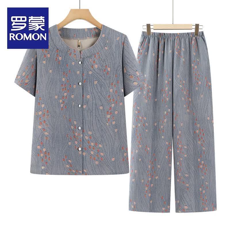 ROMON Women s Floral Summer Two-Piece Set XL