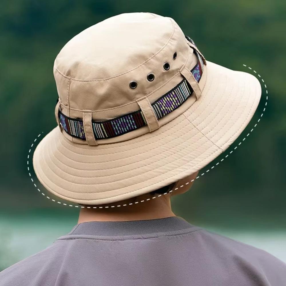 Fashion Sun Protection Sun Hats Breathable Adjustable Drawstring Bucket Hat Quick-Dry Fisherman Hats Outdoor