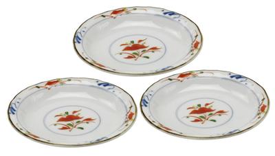Mino Ware 3,5 Teller 3er Set rot gefärbt 139322(3)