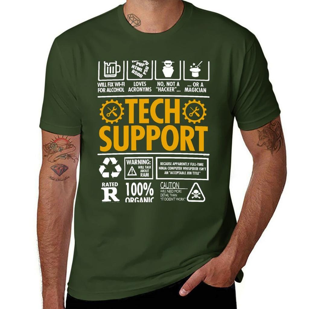 Tech Support Funny IT Helpdesk T-Shirt oversized cute clothes mens vintage t shirts