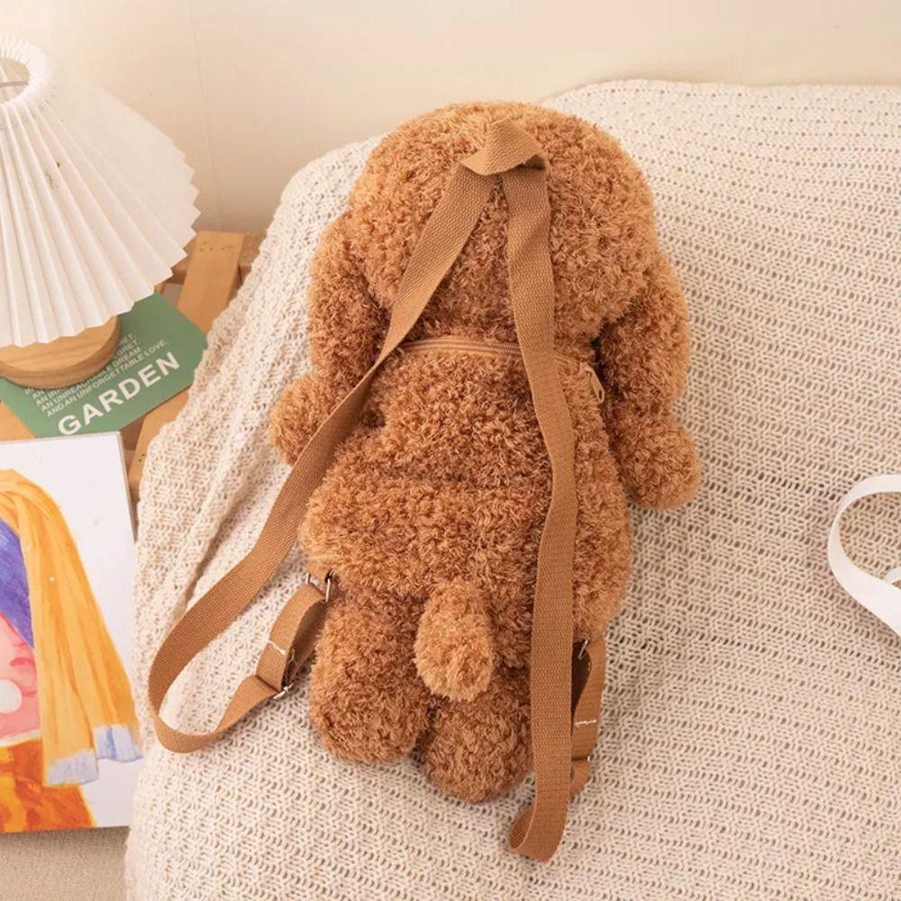 Stuffed Doll Dog Plush Backpack Large Capacity Animal Plush Toys Dog Shoulders Bags  Students