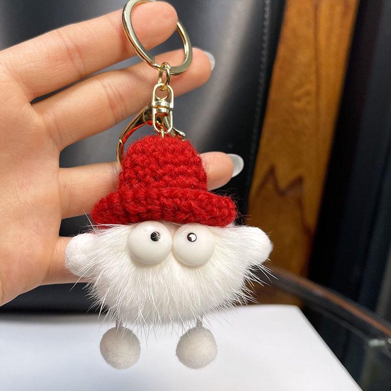 Mink Fur Soot Sprite Plush Keychain for Couples